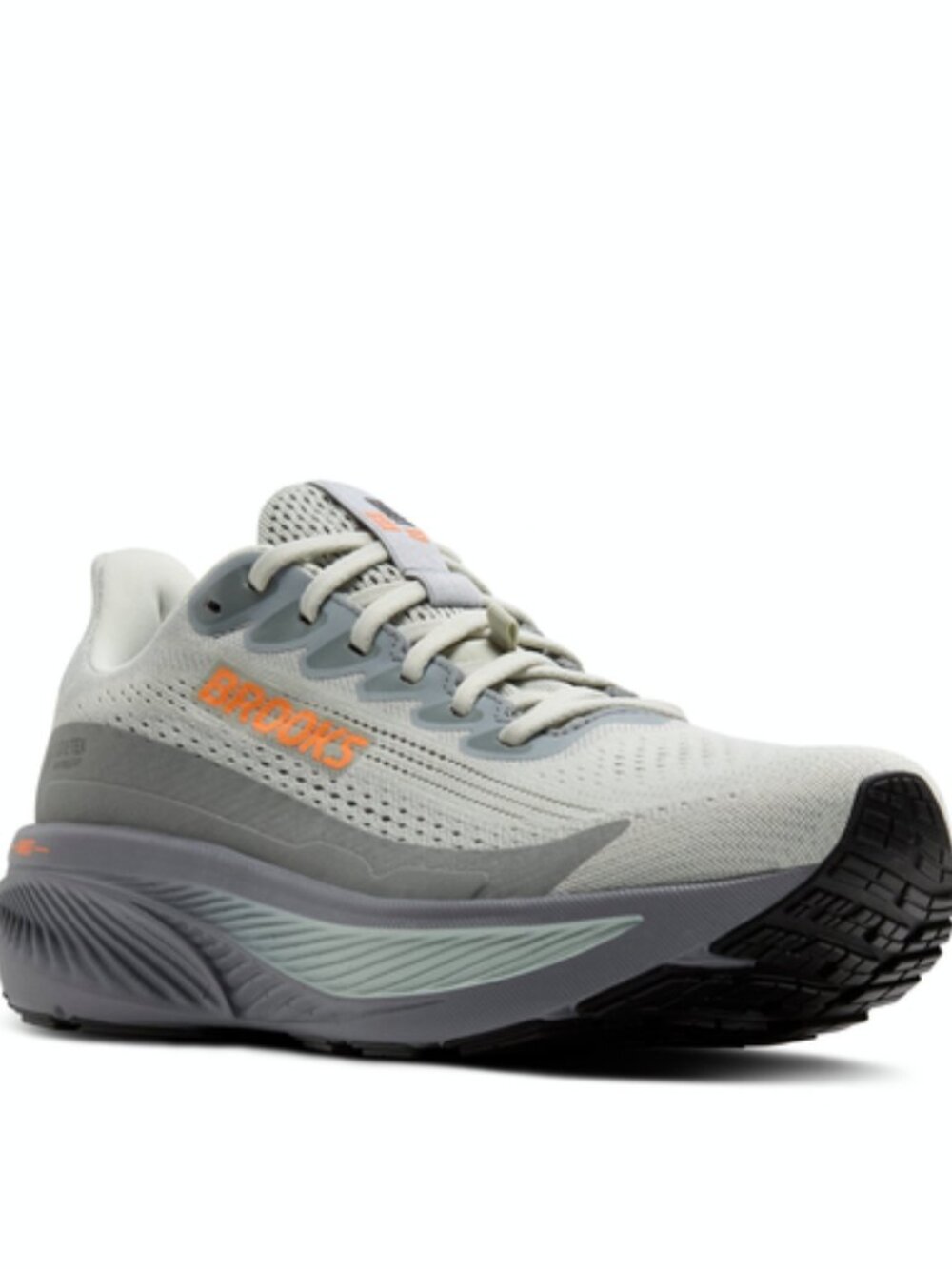 BROOKS Ghost 17 GTX Smoke-Primer Gray-Orange Running Shoes in Men's 9.5